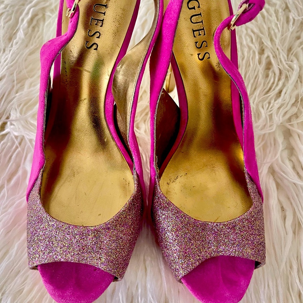 Guess Pink Platform heels .